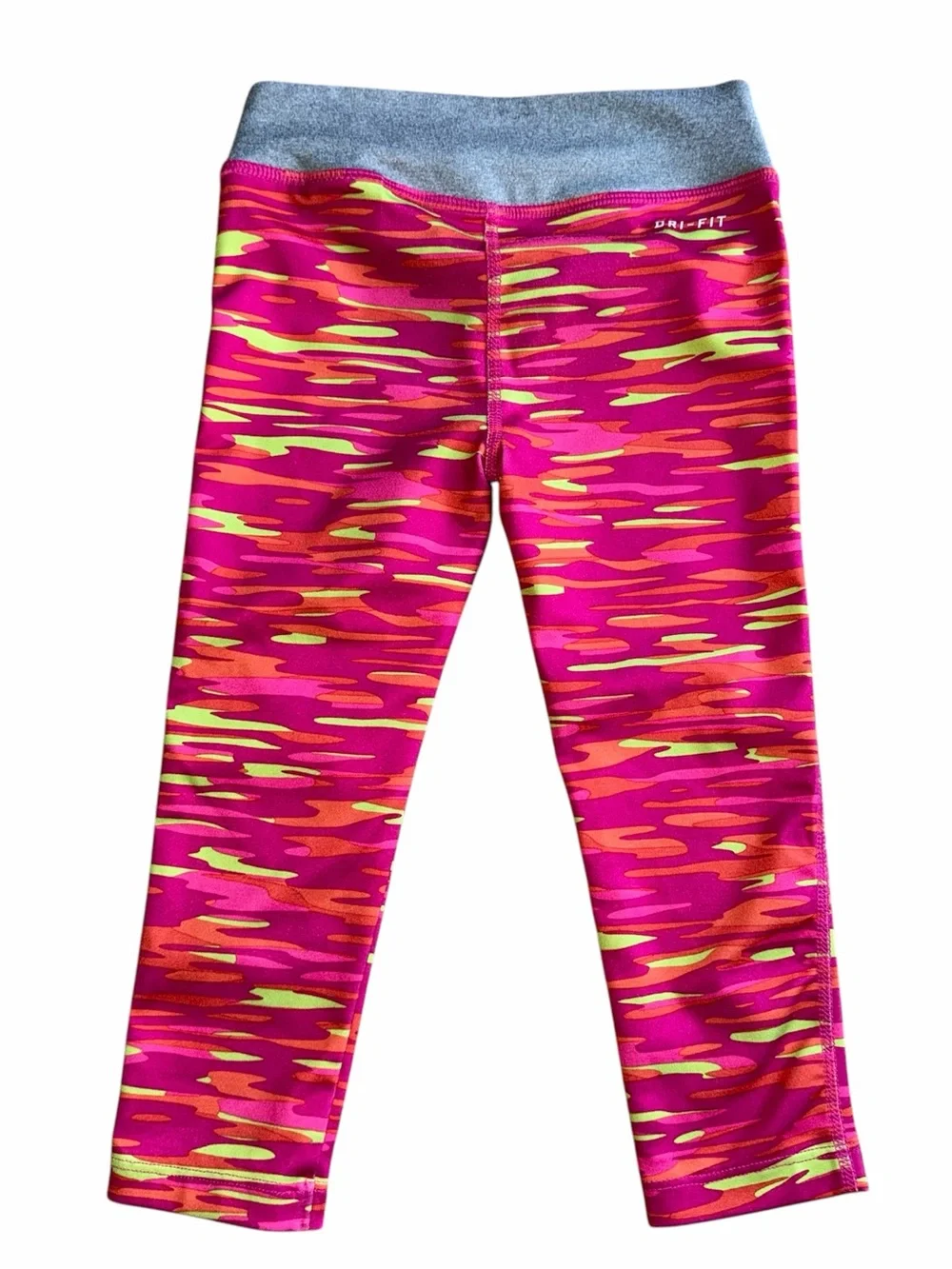 Nike Dri-Fit Little Girls Multicolor Bright Camo Athletic Leggings Size 3T